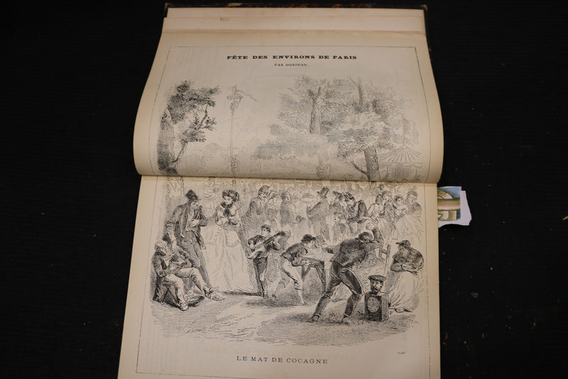 1890'S PETIT JOURNAL POUR RIRE FRENCH MAGAZINE VOLUMES LOT OF 2 - VOLUME 1 NO. 1