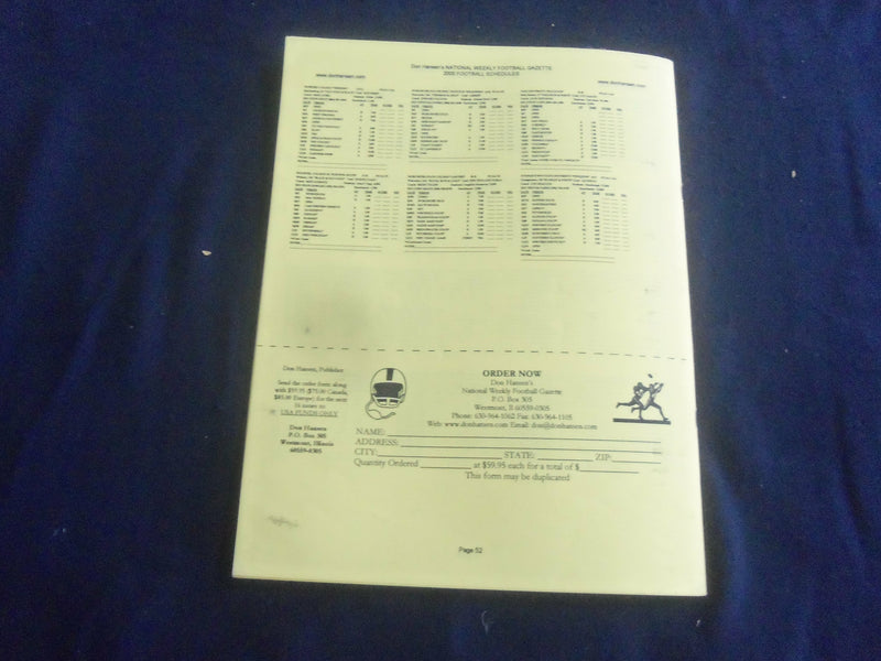 2005 DON HANSEN'S NATIONAL WEEKLY FOOTBALL GAZETTE & SCHEDULES - ST 659R