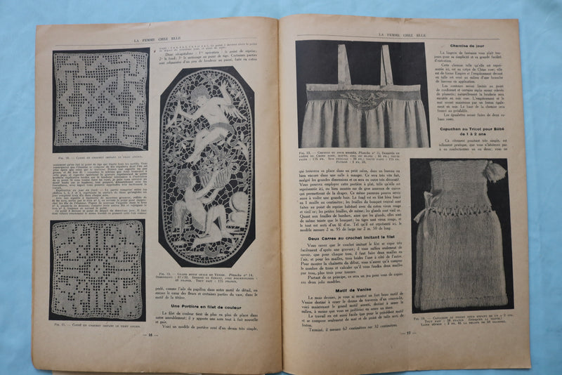 1921 LA FEMME CHEZ ELLE MAGAZINE - FRENCH FASHION - LOT OF 2 - K 2530
