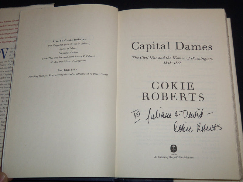 2015 CAPITAL DAMES CIVIL WAR BOOK INSCRIBED BY COKIE ROBERTS - KD 4670B