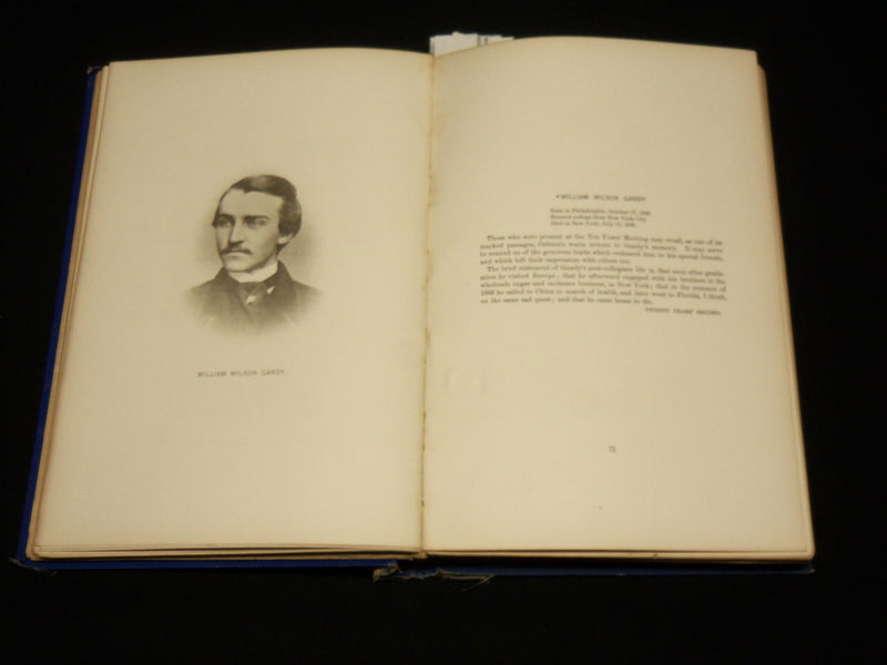 1899 CLASS OF 1862 YALE PORTRAITS AND SKETCHES BOOK - LIMITED EDITION - KD 6316