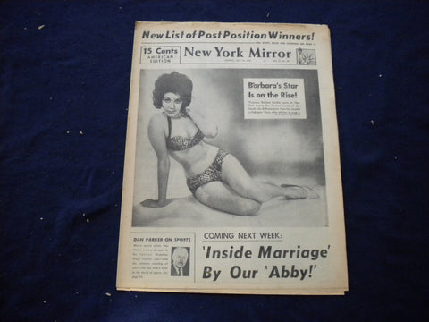 1962 JULY 15 NEW YORK MIRROR NEWSPAPER - BARBARA LONDON COVER PHOTO - NP 6002