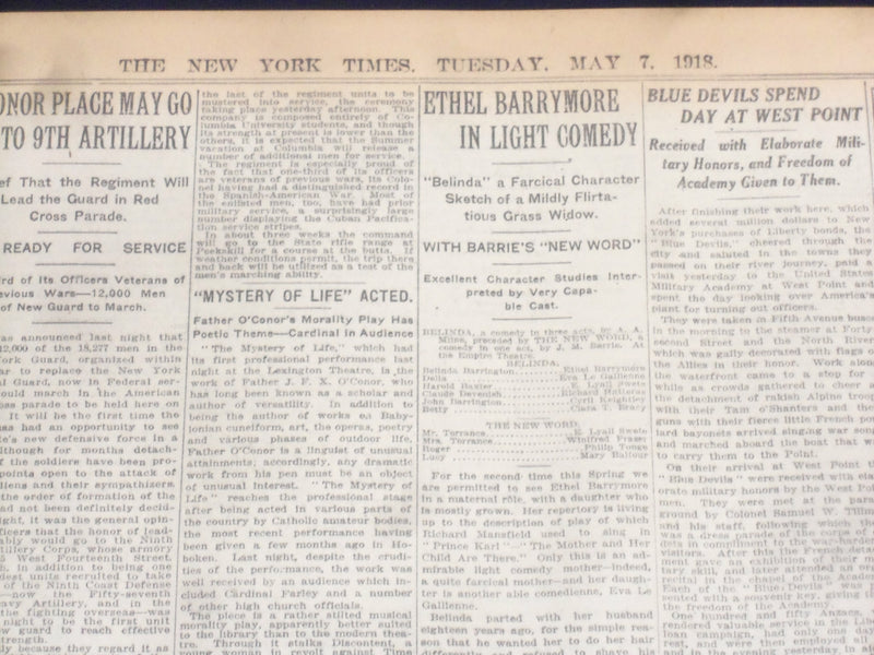 1918 MAY 7 NEW YORK TIMES - AUSTRALIANS WIN ON THE SOMME - NT 8174