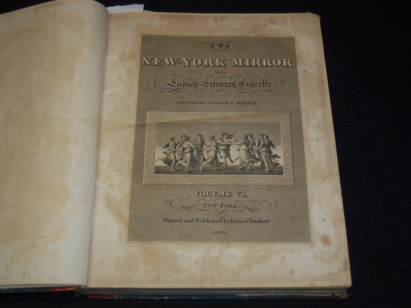 1830-1831 NEW YORK MIRROR AND LADIES GAZETTE BOUND VOLUME NO. 8 - KD 4675I