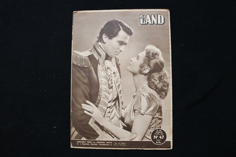 1951 NOV 24 ONS LAND MAGAZINE - GREGORY PECK & VIRGINIA MAYO COVER - E 25250