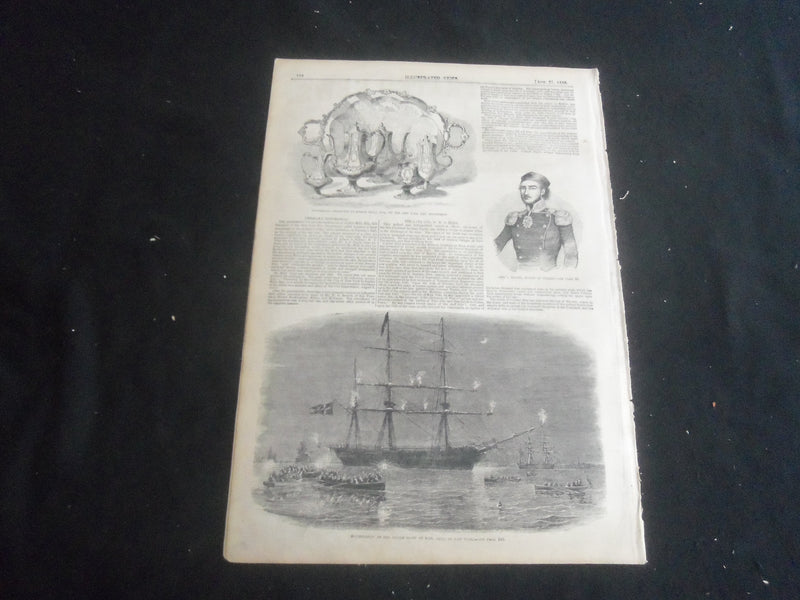 1853 AUGUST 27 ILLUSTRATED NEWS MAGAZINE -COLLISON PROVIDENCE/WORCESTER- B 5531M