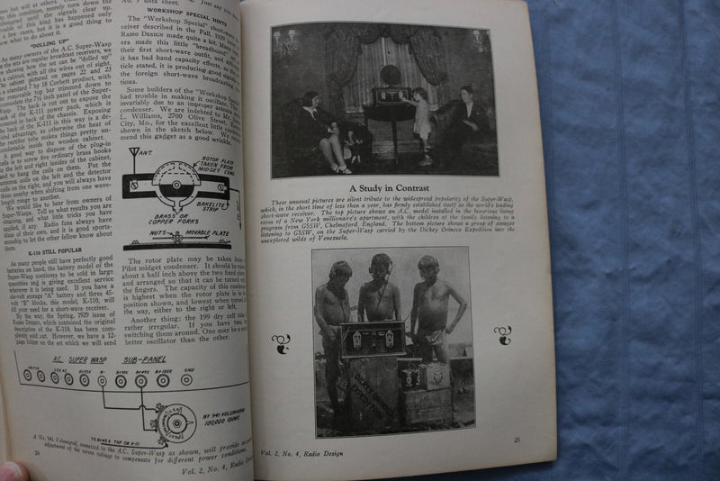 1929 WINTER RADIO DESIGN SOFTCOVER HANDBOOK - PILOT P.E.6 SCREEN GRID - K 317