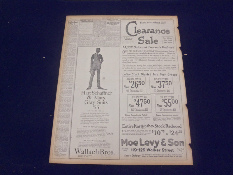 1920 APRIL 23 NEW YORK TIMES - OVERALLS PARADE TO OPEN A REVOLT - NT 8296