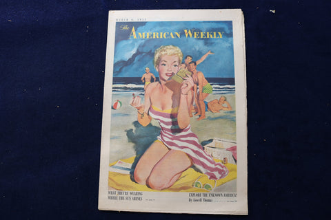 1952 MARCH 9 AMERICAN WEEKLY MAGAZINE - WHAT THEY'RE WEARING COVER - E 22683
