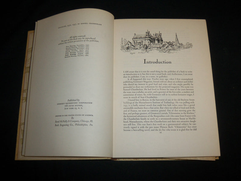 1963 BOUQUET DE FRANCE HARDCOVER BOOK BY SAMUEL CHAMBERLAIN - 7TH PRINT- KD 6774