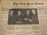 1950 MAY 18 NEW YORK TIMES - PUBLICATION CEREMONY FOR JEFFERSON PAPERS - NT 4645