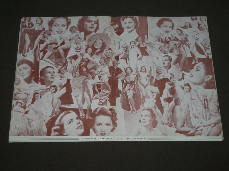1937 THE HOLLYWOOD CABARET RESTAURANT PROGRAM - GREAT PHOTOS - J 3443
