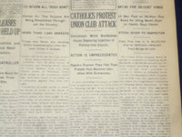 1920 NOVEMBER 28 NEW YORK TIMES - CATHOLICS PROTEST UNION CLUB ATTACK - NT 8458