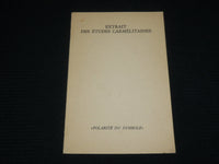 1950'S EXTRAIT DES ETUDES CARMELITAINES SOFTCOVER BOOK - J 6986