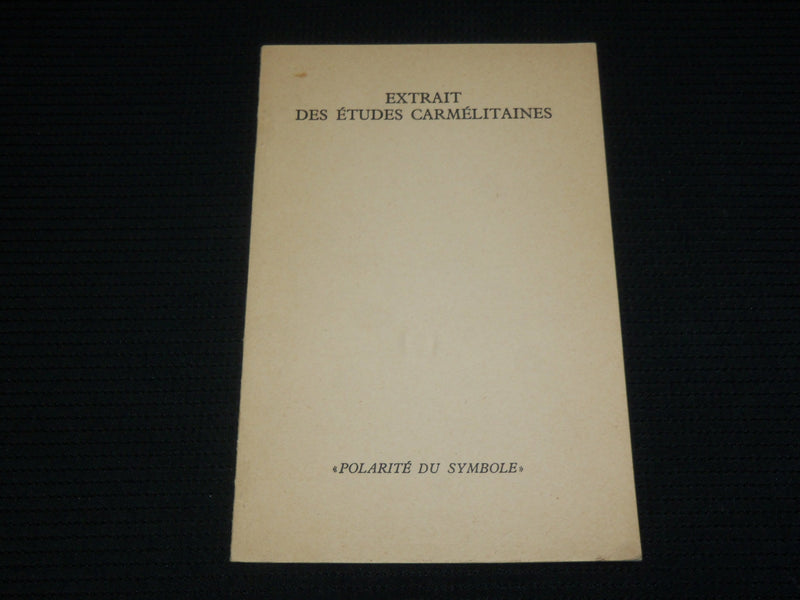 1950'S EXTRAIT DES ETUDES CARMELITAINES SOFTCOVER BOOK - J 6986