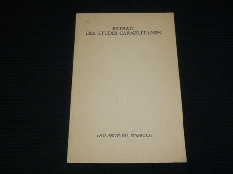 1950'S EXTRAIT DES ETUDES CARMELITAINES SOFTCOVER BOOK - J 6986