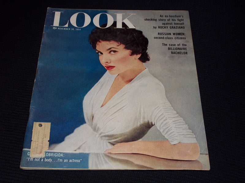 1954 NOVEMBER 30 LOOK MAGAZINE - GINA LOLLOBRIGIDA FRONT COVER - E 20499
