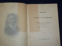 1910 SPEECH BY CHARLES G. WASHBURN - J 4450