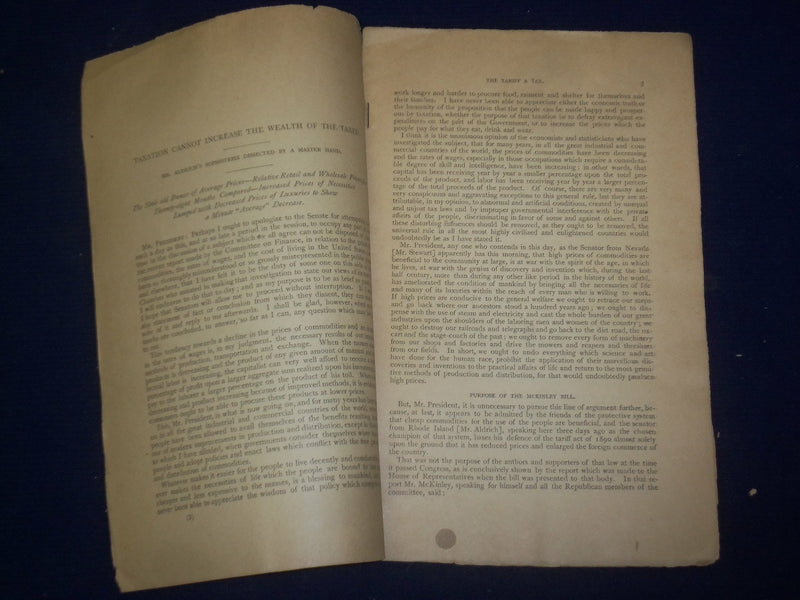 1892 REPLY OF SENATOR CARLISLE TO SENATOR ALDRICH - J 4582