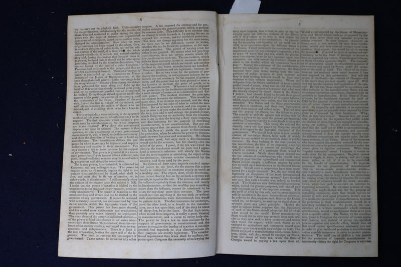 1844 SPEECH OF MR. COLQUITT OF GEORGIA SOFTCOVER BOOKLET - K 1406