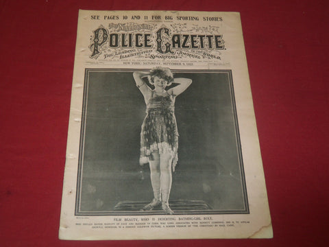 1922 SEPT 9 THE NATIONAL POLICE GAZETTE MAGAZINE - GERTRUDE EDERLE - B 5748