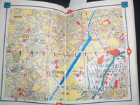 1960'S BRUXELLES POCKET GUIDE - ENGLISH & FRENCH TEXT - 32 MAPS - J 9292