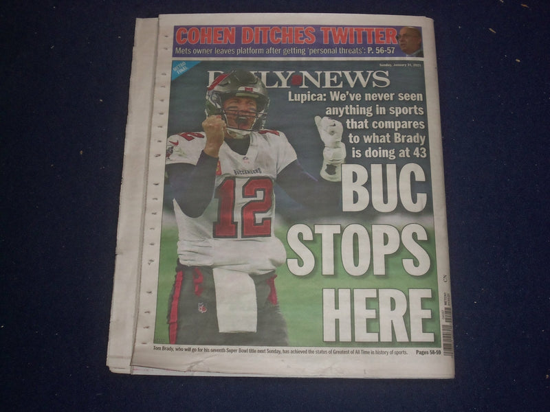2021 JANUARY 31 NEW YORK DAILY NEWS NEWSPAPER - UNITED HATES OF AMERICA