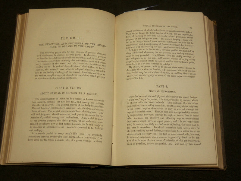 1865 THE FUNCTIONS OF THE REPRODUCTIVE ORGANS BOOK BY WILLIAM ACTON - KD 6180