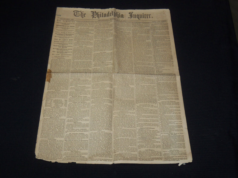 1861 MAY 13 PHILADELPHIA INQUIRER NEWSPAPER - ST. LOUIS RIOT - NP 8997
