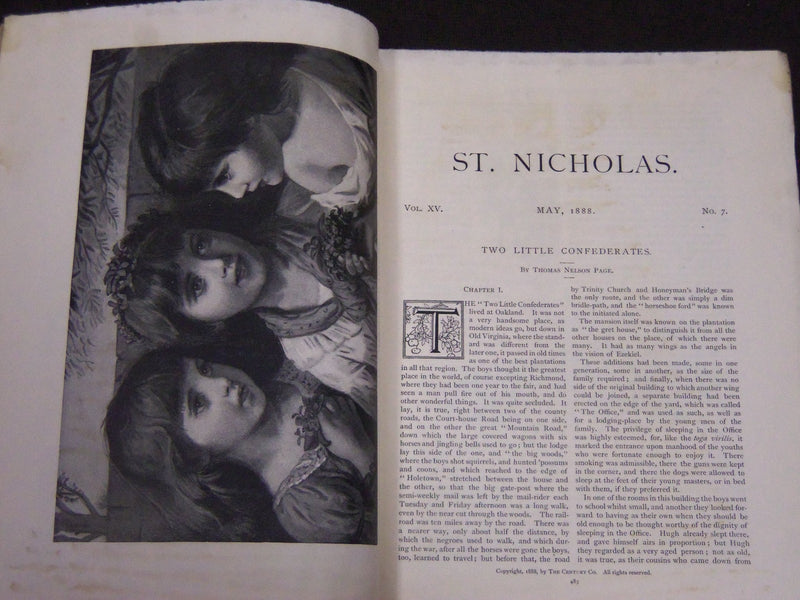 1888 ST. NICHOLAS MONTHLY MAGAZINE LOT OF 10 ISSUES - NICE ILLUS. - WR 282D