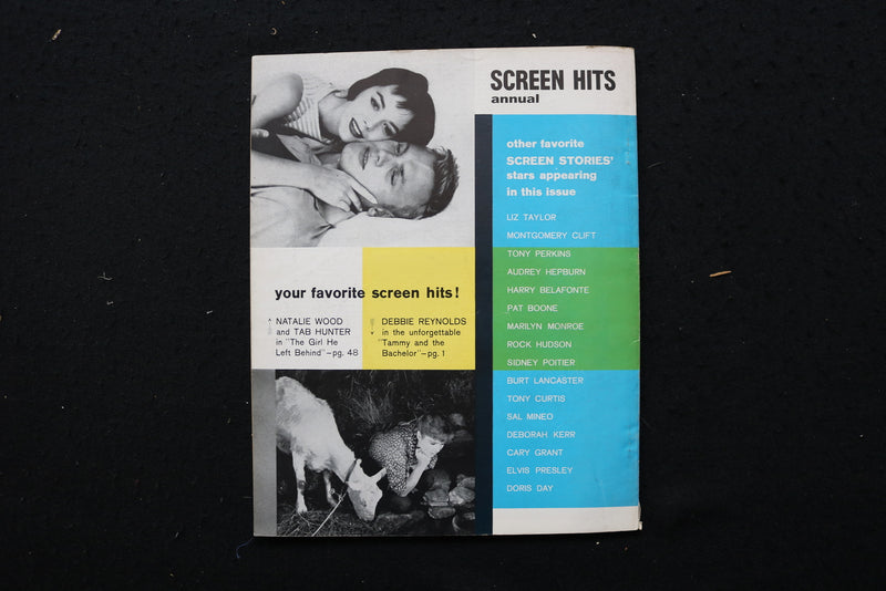 1958 SCREEN HITS ANNUAL MAGAZINE - ELIZABETH TAYLOR COVER - E 24289