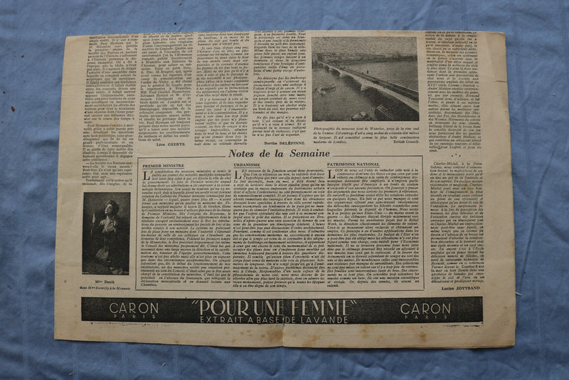 1945 FEB 25 L'EVENTAIL NEWSPAPER - HEMINGWAY ET LA GUERRE - FRENCH - NP 9205