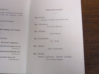 1892 JANUARY 14 YALE UNION AND HARVARD UNION JOINT DEBATE PROGRAM - K 1206