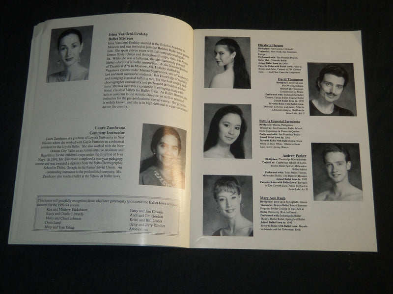 1993-1994 MACBETH WORLD PREMIERE PROGRAM - KIRILL MOLCHANOV - J 5131