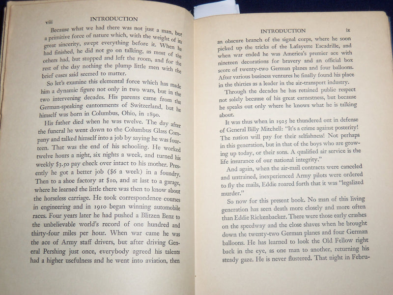 1943 SEVEN CAME THROUGH BOOK BY CAPTAIN EDDIE RICKENBACKER - KD 2951J