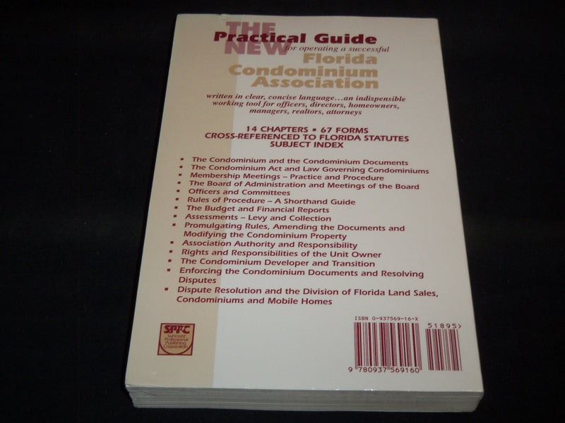 1996 CONDOMINIUM CONCEPT SOFTCOVER BOOK BY PETER M. DUNBAR - 6TH EDITION- J 8932