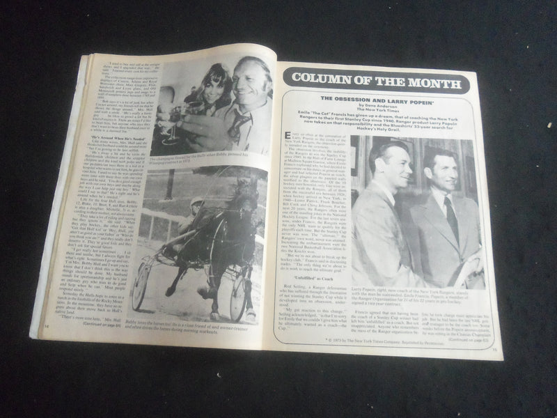 1973 DECEMBER ACTION SPORTS HOCKEY MAGAZINE - BRAD PARK COVER - B 6235L