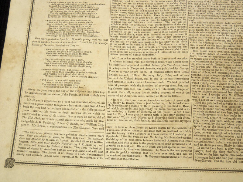 1851 MAY 31 THE BOSTON MUSEUM NEWSPAPER - WILLIAM CULLEN BRYANT - NP 9022