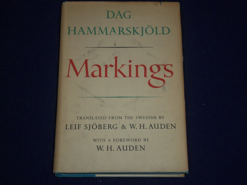 1964 MARKINGS HARDCOVER BOOK BY DAG HAMMARSKJOLD - 2ND PRINTING - KD 2520