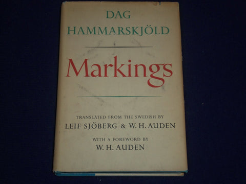 1964 MARKINGS HARDCOVER BOOK BY DAG HAMMARSKJOLD - 2ND PRINTING - KD 2520