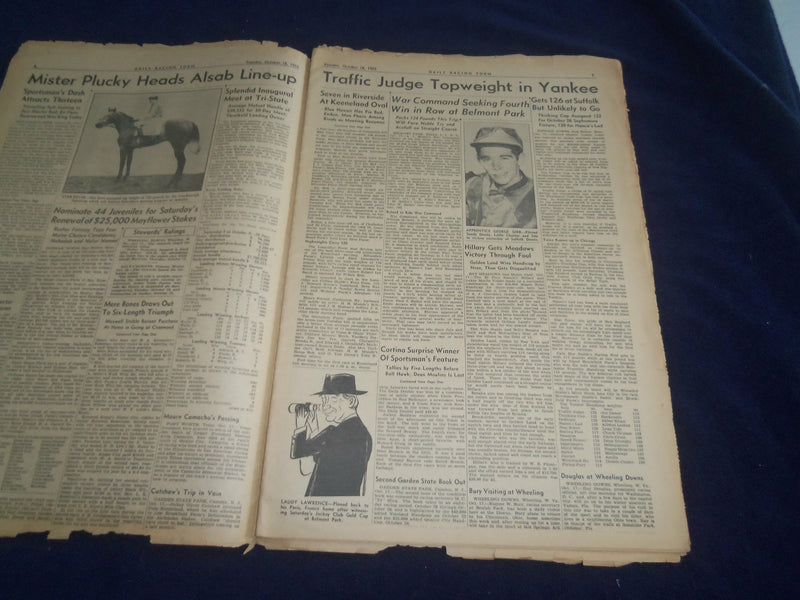 1955 OCT 18 THE DAILY RACING FORM - CORTINA SPORTSMAN'S PARK SURPRISE - NP 5490