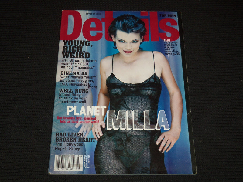 1999 OCTOBER DETAILS MAGAZINE - MILLA JOVOVICH COVER - E 12571