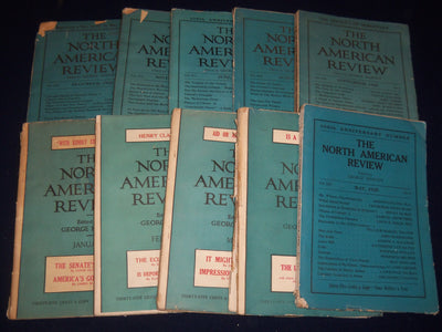 1920 NORTH AMERICAN REVIEW LOT OF 10 ISSUES - GREAT STORIES/ARTICLES - WR 655