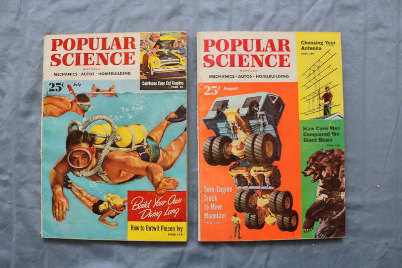 1943-1953 POPULAR SCIENCE & MECHANICS TODAY MAGAZINES- LOT OF 12 - O 3880