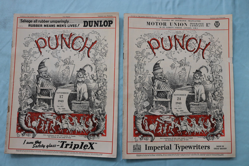 1943 PUNCH MAGAZINE - LOT OF 25 - O 3971