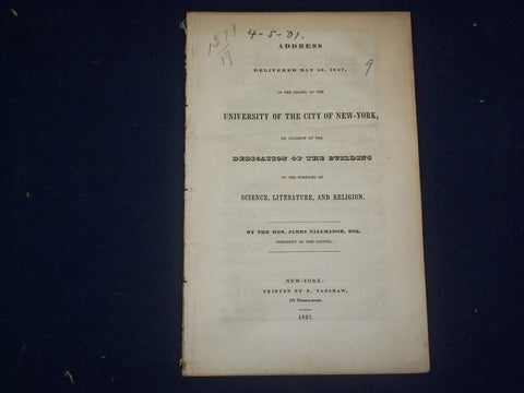 1837 CITY UNIVERSITY OF NY BUILDING DEDICATION - J 4698