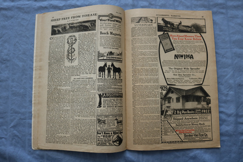 1916 DEC SUCCESSFUL FARMING MAGAZINE - GREAT COVER, ARTICLES & ADS - ST 1000L