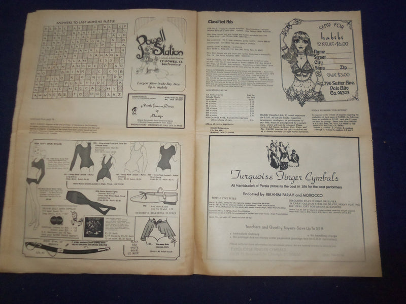 1976 HABIBI NEWSPAPER - VOLUME 3, NUMBER 4 - MIDDLE EASTERN DANCE/MUSIC- NP 6854