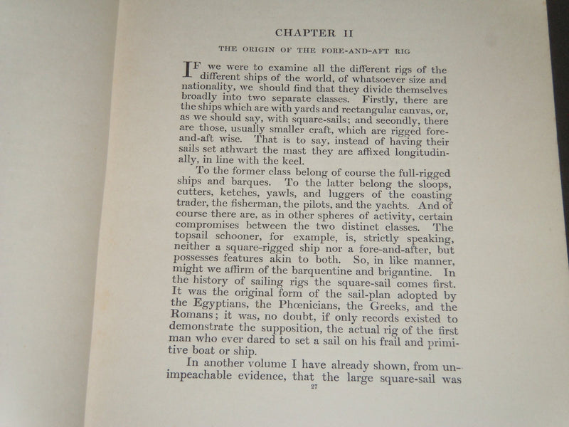 1912 FORE AND AFT BY E. KEBLE CHATTERTON BOOK BY E. KEBLE CHATTERTON - KD 4333