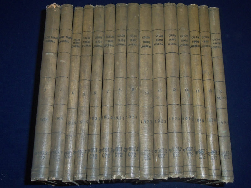 1918-1925 COLOR TRADE JOURNAL MAGAZINE BOUND VOLUME LOT OF 15 - ILLUS. - KD 3080